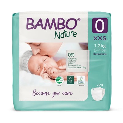 Bambo Nature Fraldas 0M 1-3kg