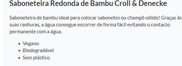 Saboneteira Redonda Bambu Croll & Denecke