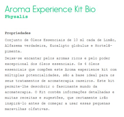 Aroma Experience Kit Bio 4x10ml