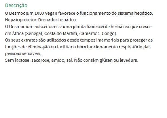 Desmodium 1000mg Vegan 90 cápsulas