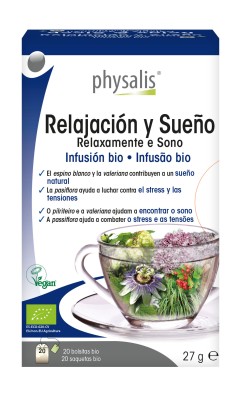 Relaxamento e Sono Infusão 20 saquetas Physalis