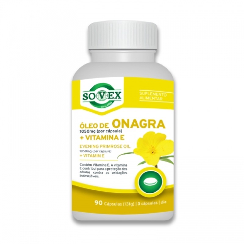 Óleo de Onagra 1050mg + Vitamina E 90 cápsulas