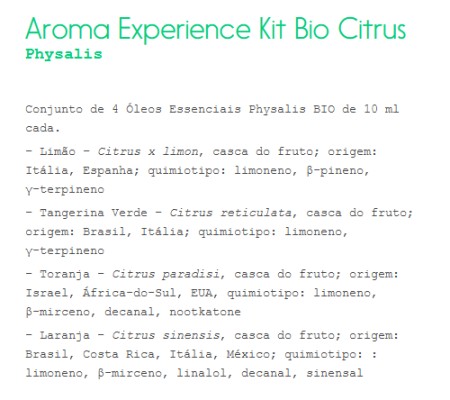 Citrus Experience Kit Bio 4x10ml